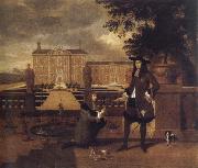 unknow artist John Rose,the royal gardener,presenting a pineapple to Charles ii before a fictitious garden USA oil painting artist